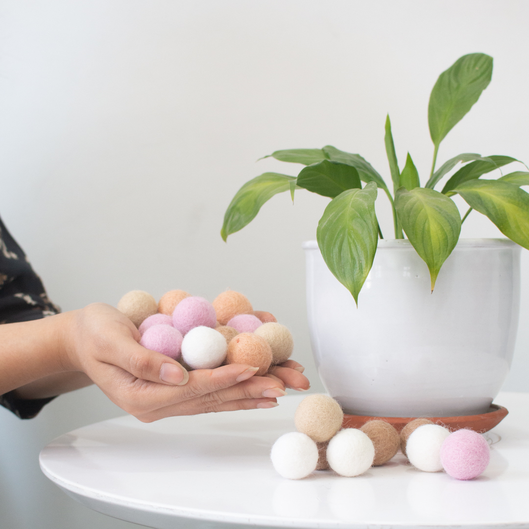 Eco-friendly Wool felt balls - Felt and Yarn